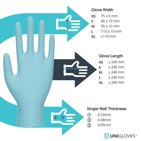 Aqua Blue Comfort Gloves
