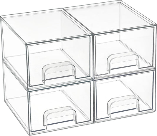 Clear Makeup Storage Drawers