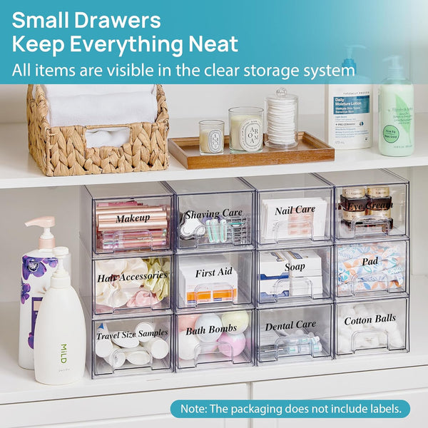 Clear Makeup Storage Drawers